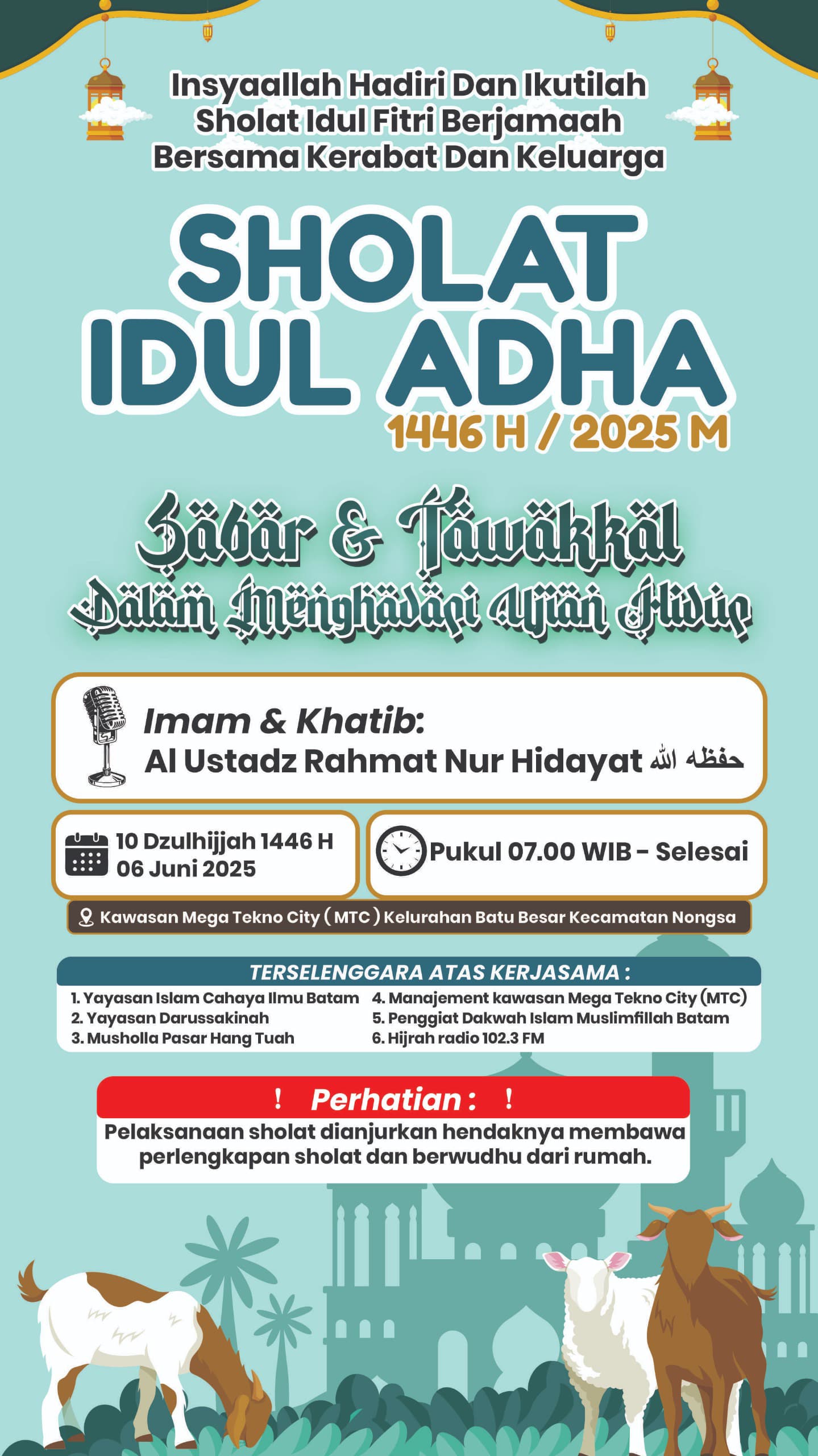 SHOLAT IDUL ADHA 1446 H / 2025 M